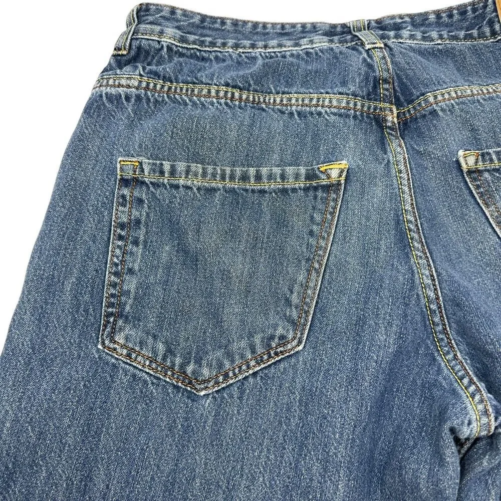 ROCAWEAR Jeans Mens Vintage Relaxed Baggy Button Fly‎ Hip Hop Embroidered 38x31